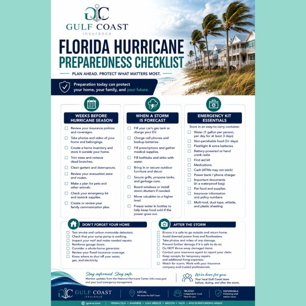 florida hurricane preparedness checklist